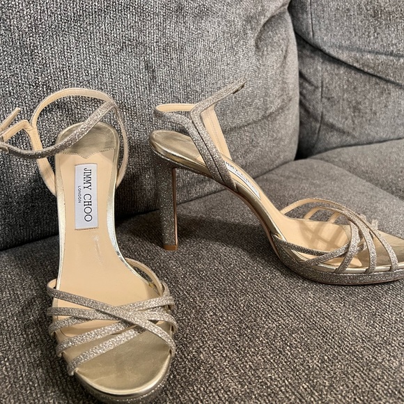 JIMMY CHOO BRIDAL DUSTY GLITTER PLATFORM - Picture 2 of 5